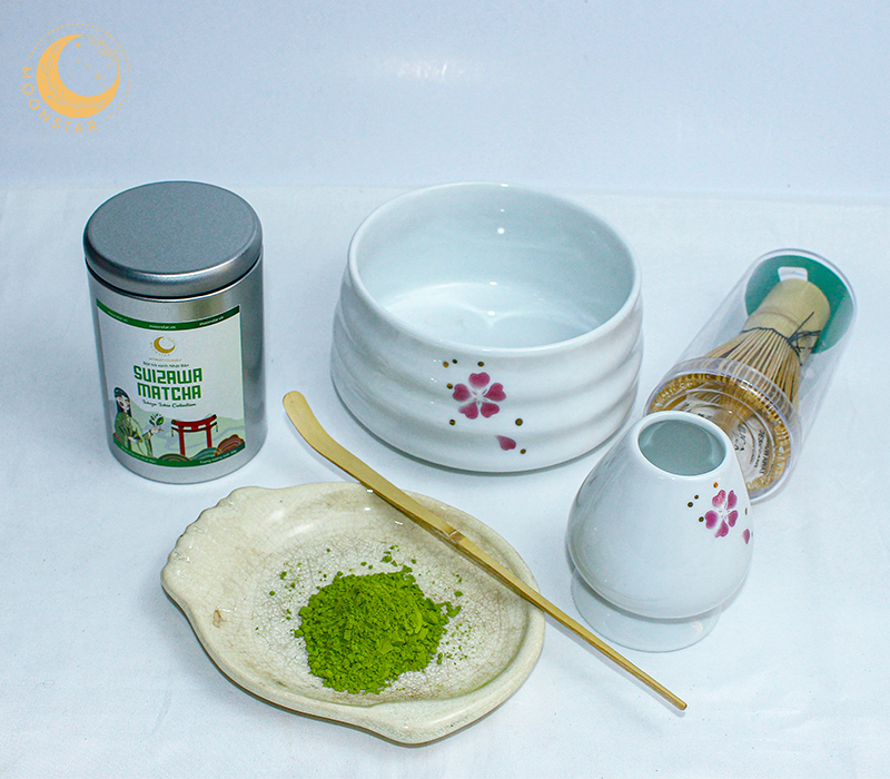 Hộp Trà Bột Matcha Nhật Bản Suizawa Matcha Moonstar Nguyên Chất Nhập Khẩu