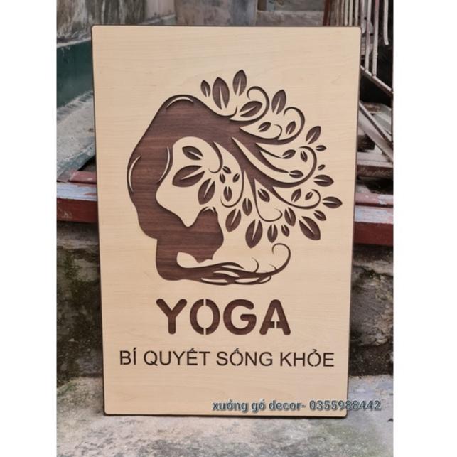 Tranh Treo Tường Yoga Trang Trí Phòng Thiền , Phòng Tập Yoga ... Bằng Gỗ