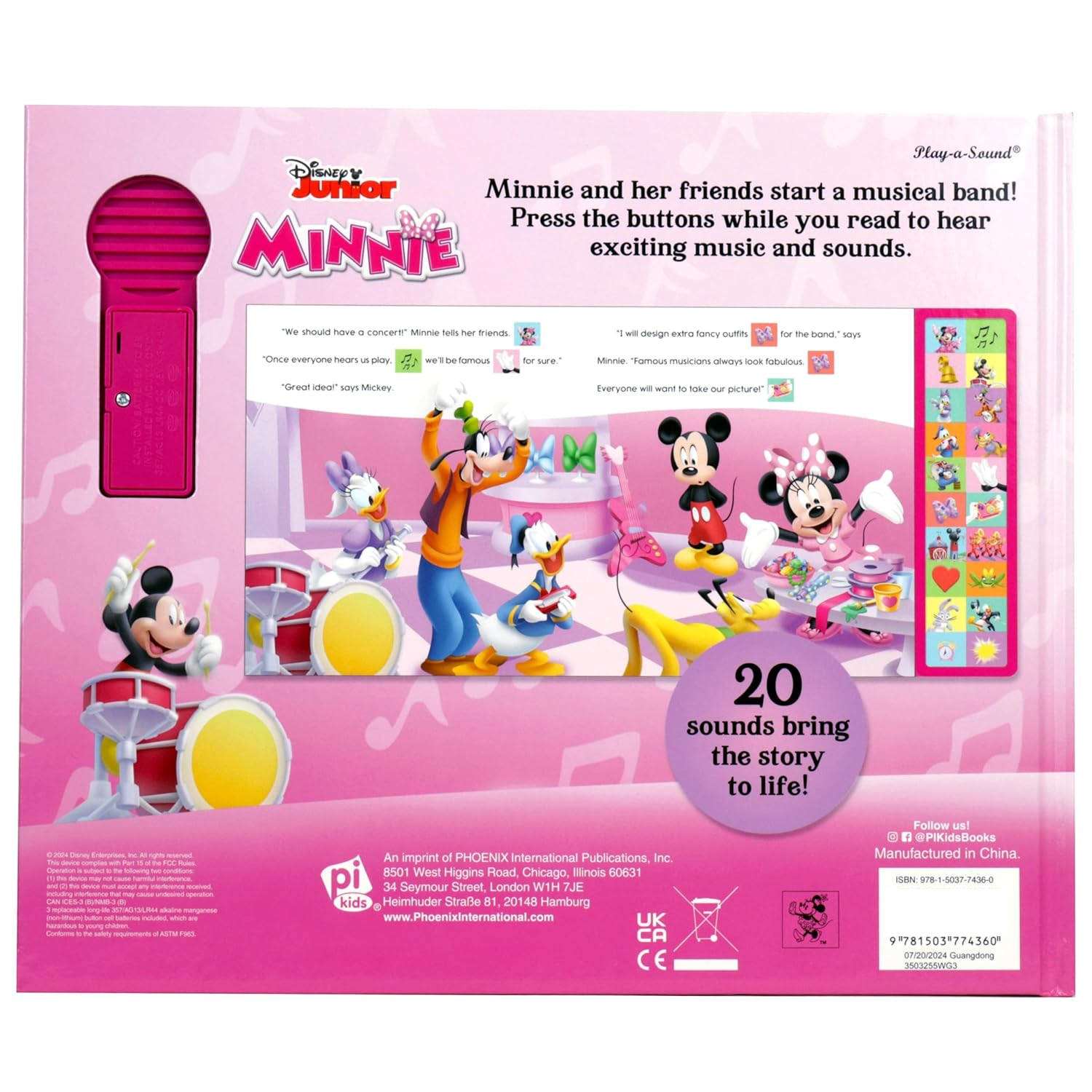 Sách ngoại văn: Disney Junior Minnie Mouse - Best Friend Band (20 Button Sound Book)