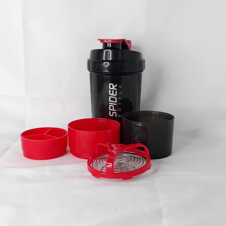 Bình nước tập Gym Shaker chính hãng Top Body, bình lắc 3 ngăn, có lò xo ở bên trong, sử dụng tập gym, chơi thể thao