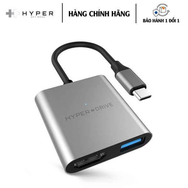 Cổng chuyển đổi dành cho MacBook, PC &amp; Devices Hyper Drive 4K HDMI 3-in-1 USB-C -hàng chính hãng