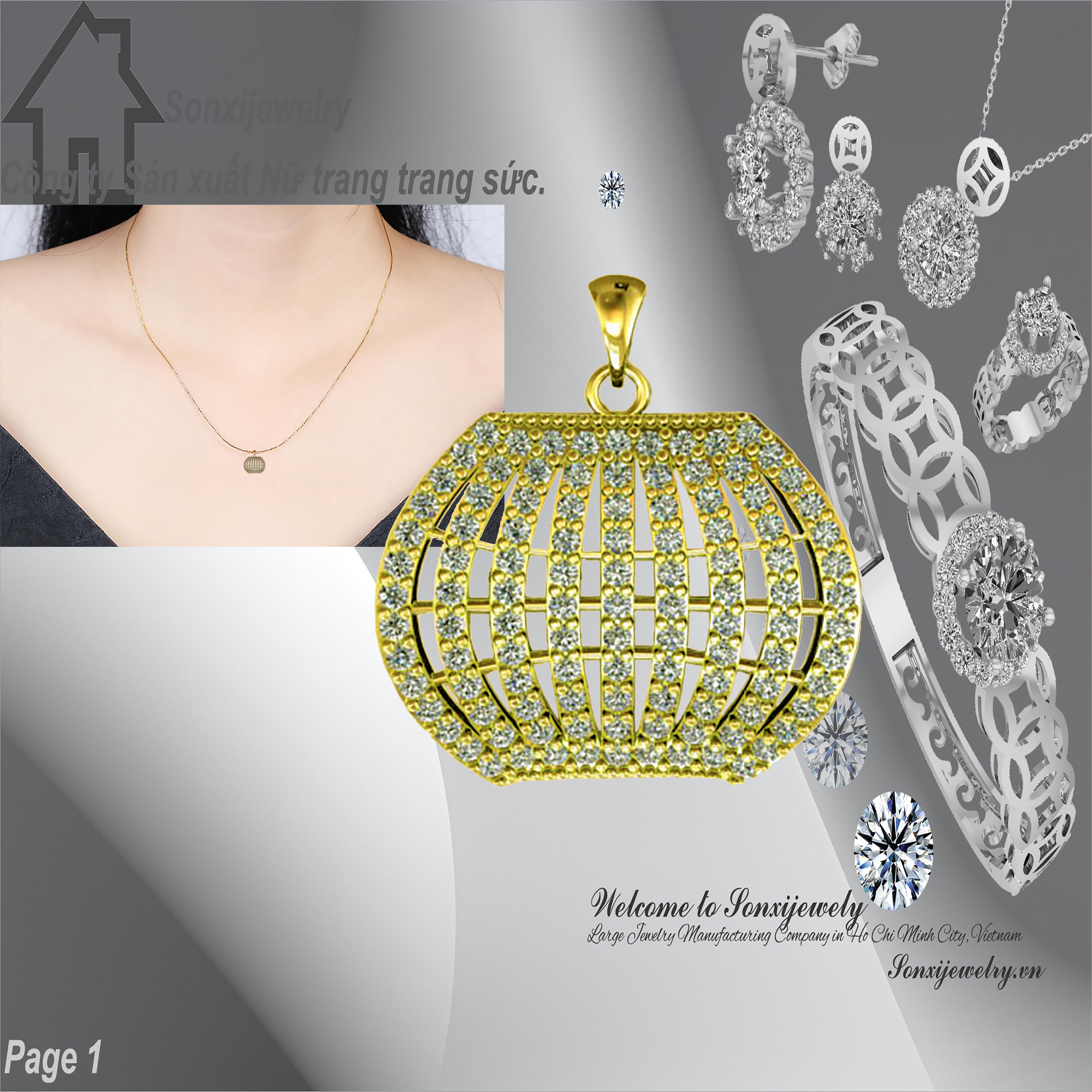 MẶT DÂY CHUYỀN MẠ VÀNG MẪU ĐẸP 3304