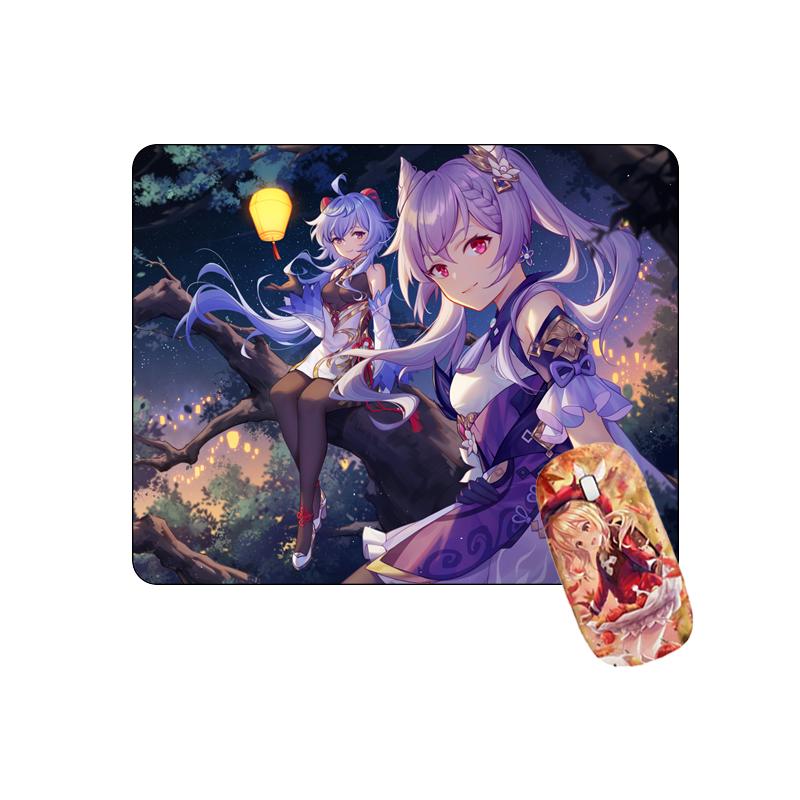 Anime Chuột Không Dây Game Thủ Genshin Tác Động Mause Máy Tính Chơi Game Sạc Chuột Hoạt Hình Cho Laptop Công Sở