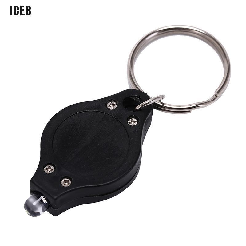 iceb mini keychain squeeze light micro led flashlight torch emergency key ring light