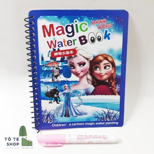 Đồ Chơi Ảo Thuật Tranh Tô Màu Nước Ma Thuật, Magic Water Book,Tranh nước tự xoá đa dạng chủ đề, sách tập tô thần kì cho bé