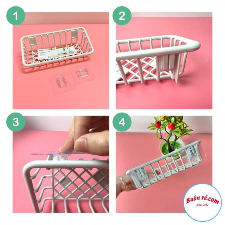 KHAY LƯỚI DÁN TƯỜNG ĐỂ XÀ PHÒNG, RẺ RỬA BÁT TIỆN LỢI