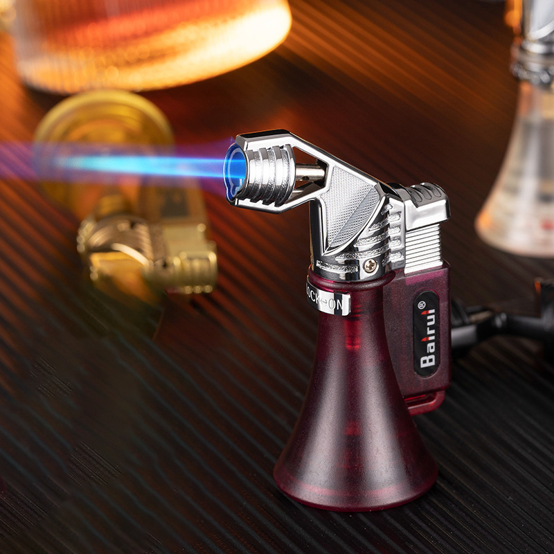 Bật lửa hột quẹt khè ngang BAIRUI BR651 hình kim tự tháp gas lộ thiên - xài gas