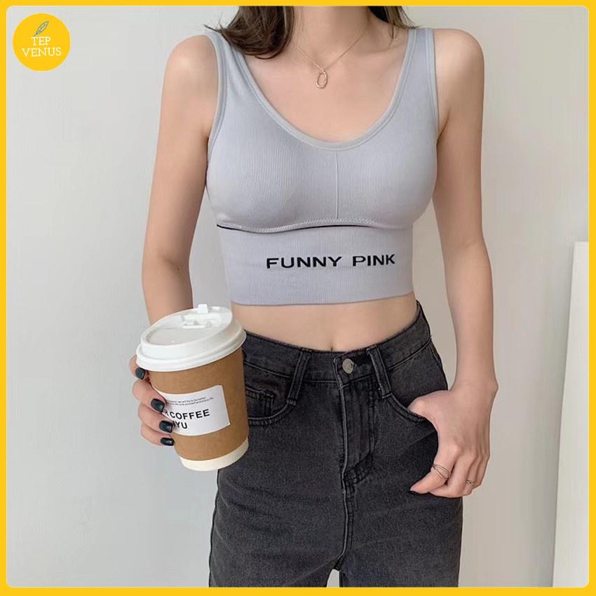 Áo Bra Gym Yoga Bra Thể Thao Dáng Croptop Khoét Hở Lưng Cotton Tăm Tep-BraAlax TEP FASHION BRA-ALEX02