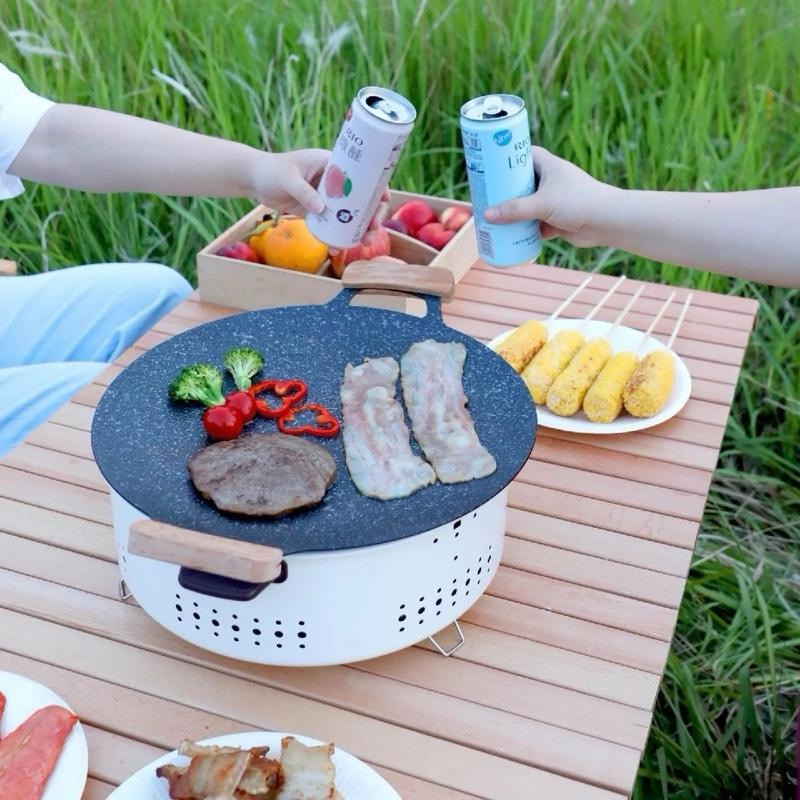 [AnhOtShop] Bếp Nướng Than Hoa Không Khói 30cm – Nướng Thịt Thơm Ngon, Dày Dặn, Bền Bỉ, Phù Hợp Du Lịch &amp; Dã Ngoại