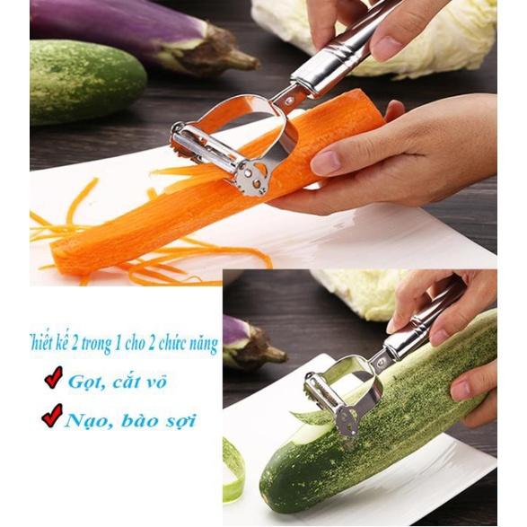 Nạo Rau Củ Quả 2IN1 Bằng Inox Lưỡi Dao Sắc Nét