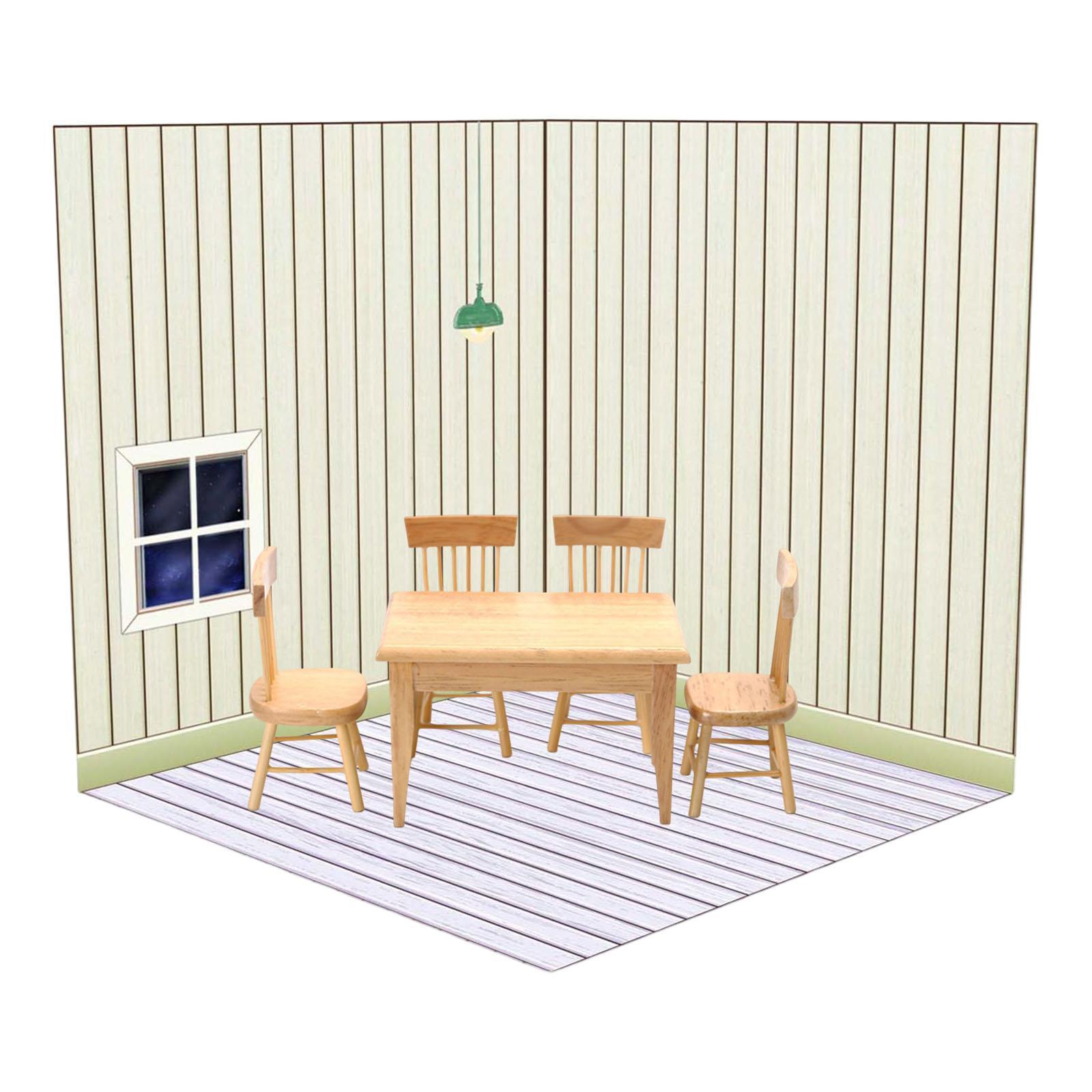 3x 1:12 Dollhouse Display Board Dollhouse Background Board for Unisex