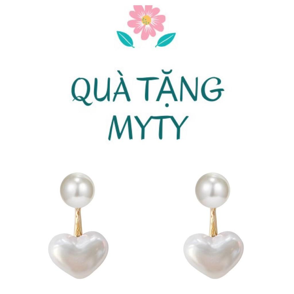 Bông Tai Nữ Họa Tiết Trái Tim, Phong Cách Hàn Quốc, BT014