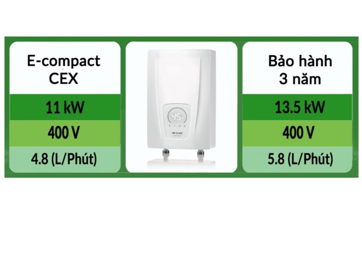 Máy làm nước nóng trực tiếp E-compact CEX - Hàng chính hãng