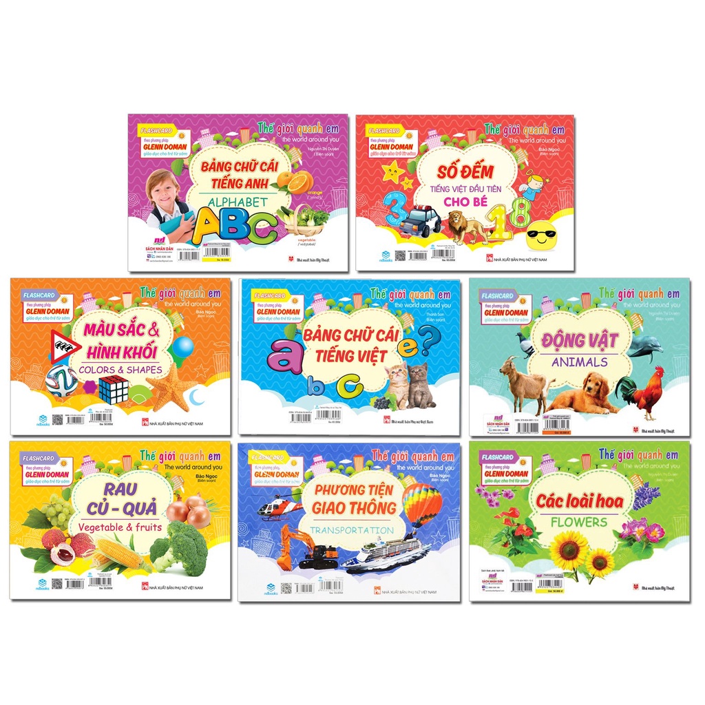 Sách - Combo 8 cuốn Flashcard Thế giới quanh em