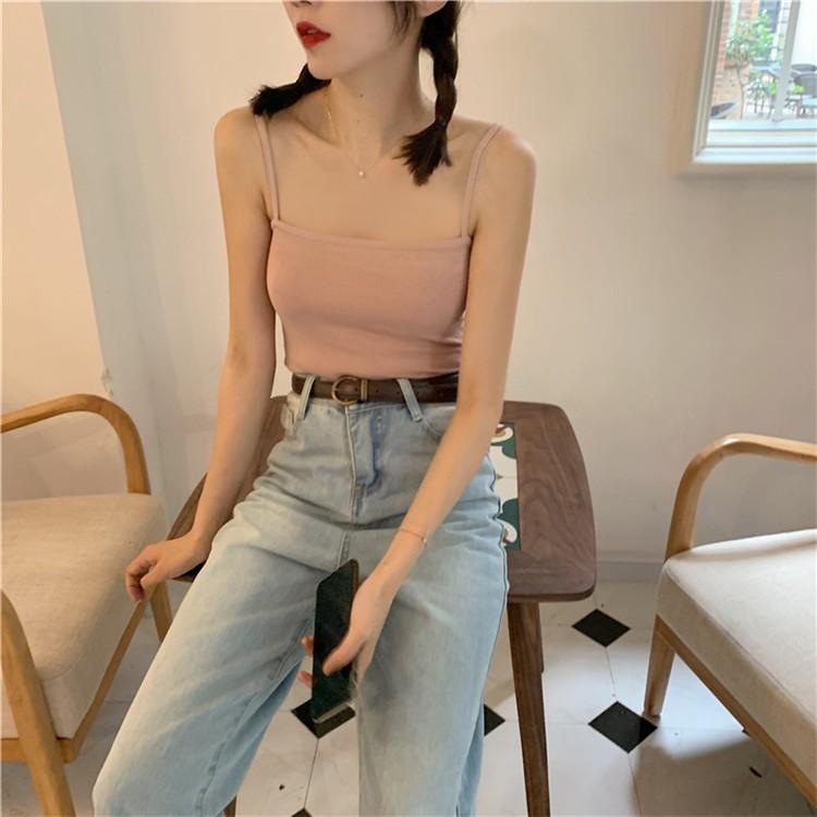 Áo hai dây sợi bún croptop CRA018 thời trang ulzzang