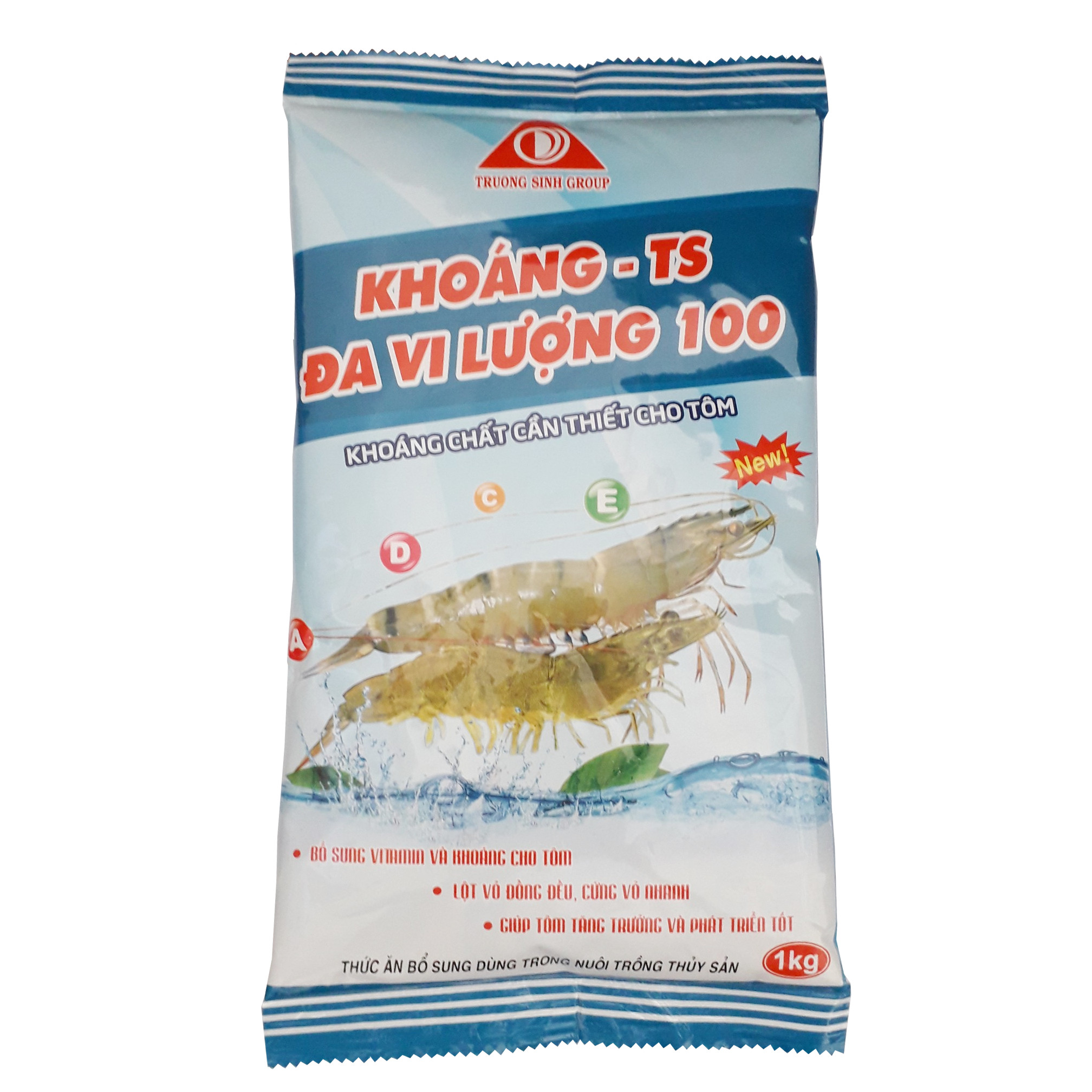 Khoáng đa vi lượng Trường Sinh: bổ sung khoáng,chống cong thân, giúp tôm cứng vỏ khi lột