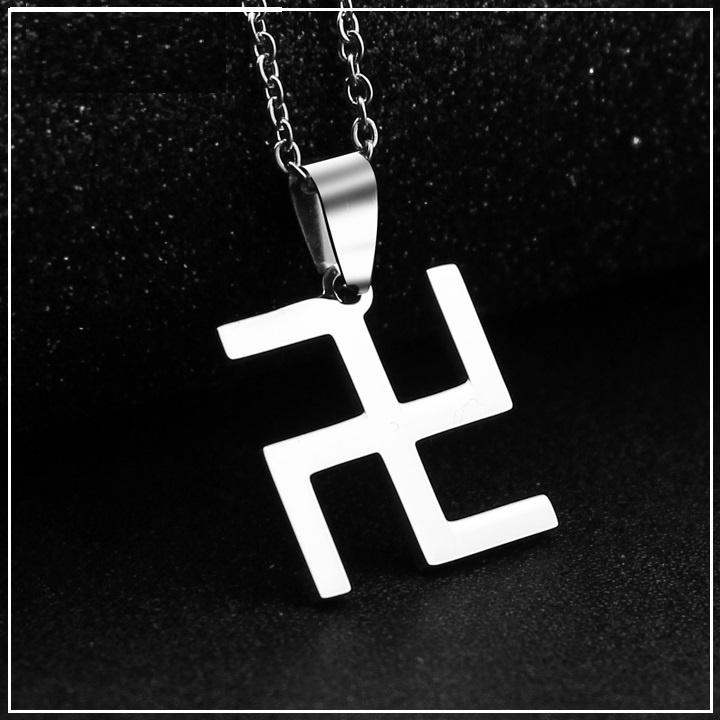 MẶT DÂY CHUYỀN INOX CHỮ VẠN TRONG PHẬT GIÁO ĐẸP KHÔNG ĐEN THÉP KHÔNG GỈ- MDCQC01