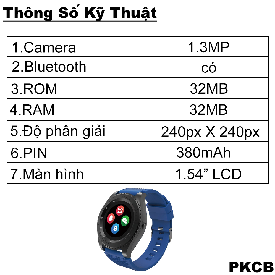 Đồng Hồ Thông Minh PKCB104 Xanh Cao Cấp Hiện Đại Thời Trang  - Hàng Chính Hãng