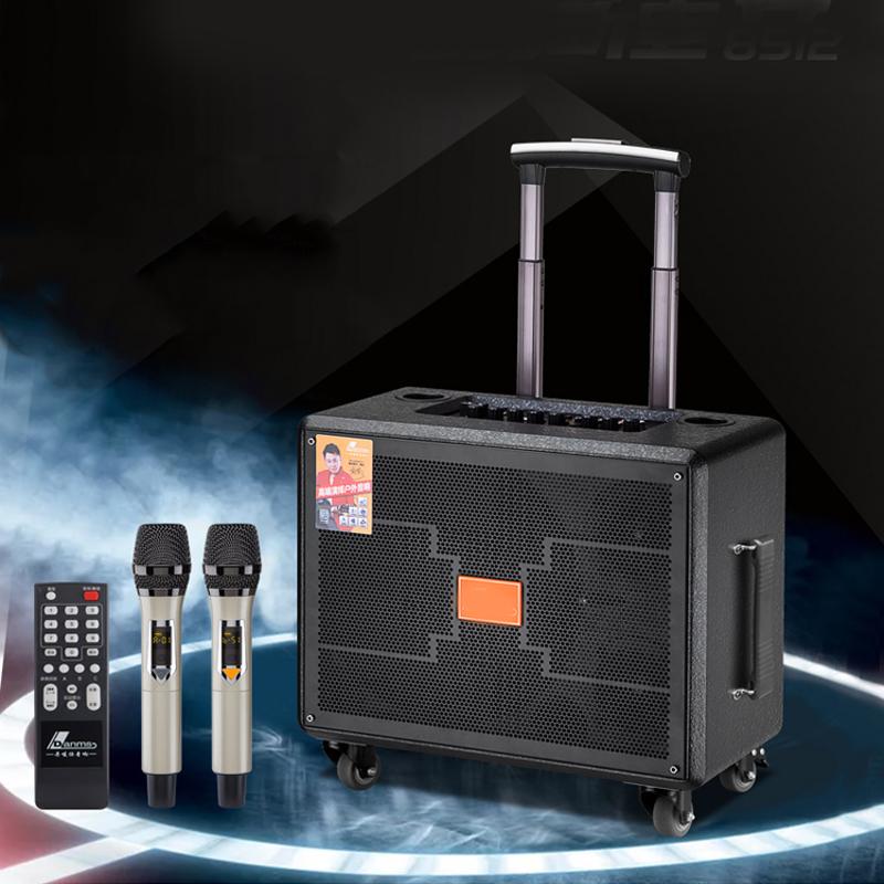 Loa thanh kéo ngoài trời Loa di động Loa siêu trầm bài hát Bluetooth K Âm thanh Âm nhạc Thiết bị âm thanh Bộ khuếch đại Loa Đầu phát Màu sắc: Xanh cỏ