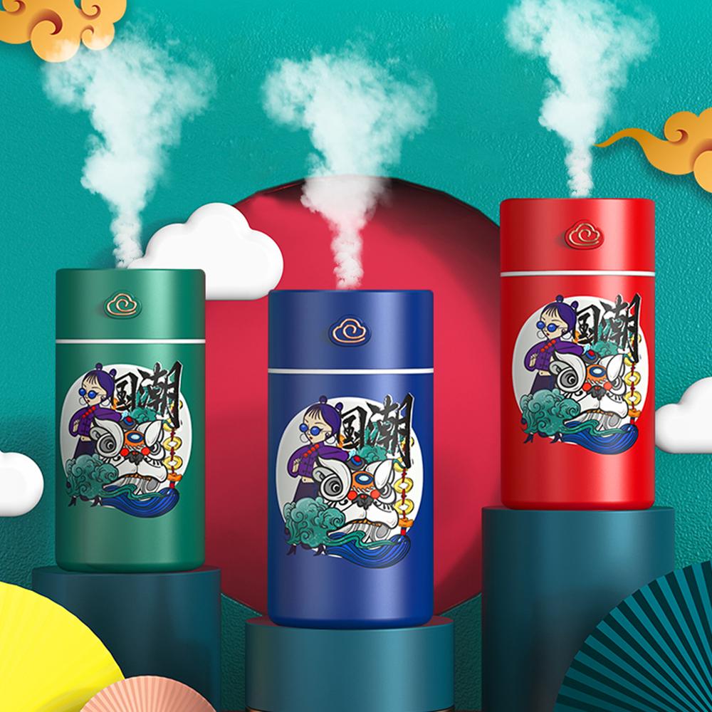 Máy tạo ẩm không khí USB không dây trên ô tô 400ml, máy khuếch tán hương thơm bằng sóng siêu âm, máy tạo ẩm tinh dầu di động, thích hợp cho văn phòng gia đình