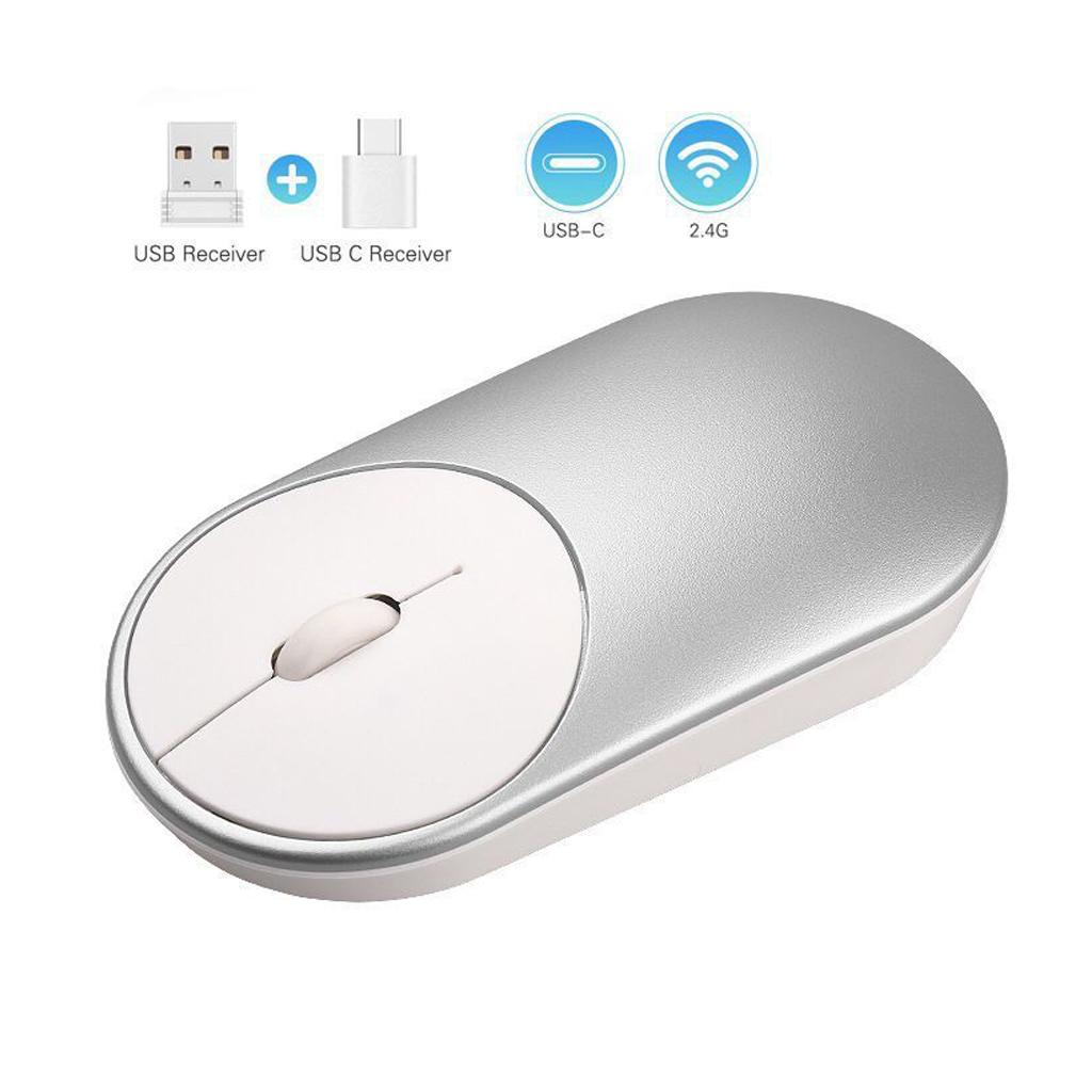 2.4G Rechargeable 2.4G USB Type-c Wireless Mouse Noiseless Gaming For Laptop