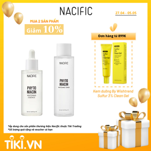 Combo 2 Sản Phẩm Chăm Sóc Da NACIFIC Phyto Niacin Whitening Essence 50ml + Phyto Niacin Whitening Essence Toner 150ml