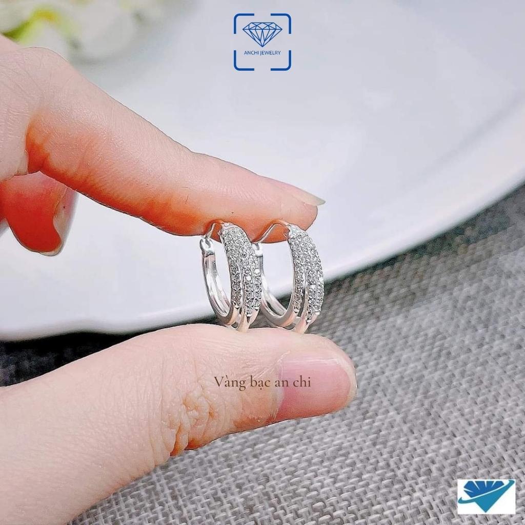 Khuyên tai, bông tai khoen tròn đeo sát tai cho mẹ / bé / nam / nữ bạc thật nguyên chất, trang sức Anchi jewelry