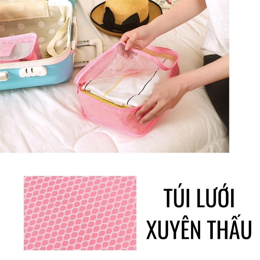 Bộ 6 túi đựng quần áo đồ lót tất vớ đi du lịch chống thấm