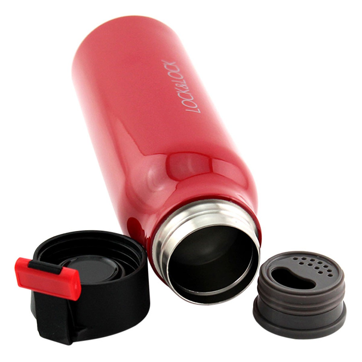 Bình Giữ Nhiệt LocknLock Name Tumbler Thép Không Gỉ, Có Lưới Lọc, Dây Đeo LHC4125 500ml - Màu Hồng