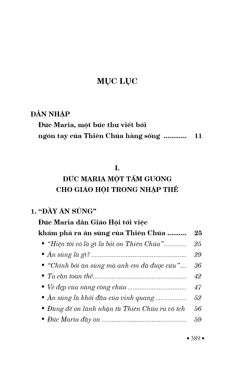 ĐỨC MARIA - TẤM GƯƠNG CHO GIÁO HỘI