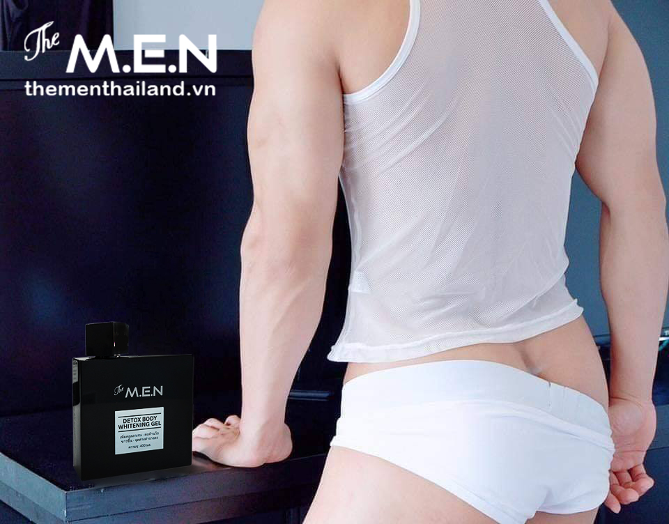 Sữa Tắm The MEN Detox Body Whitening Gel Thailand 400ml, trắng da, giảm viêm nang lông, giảm mụn và thâm nám sạm vùng nhạy cảm