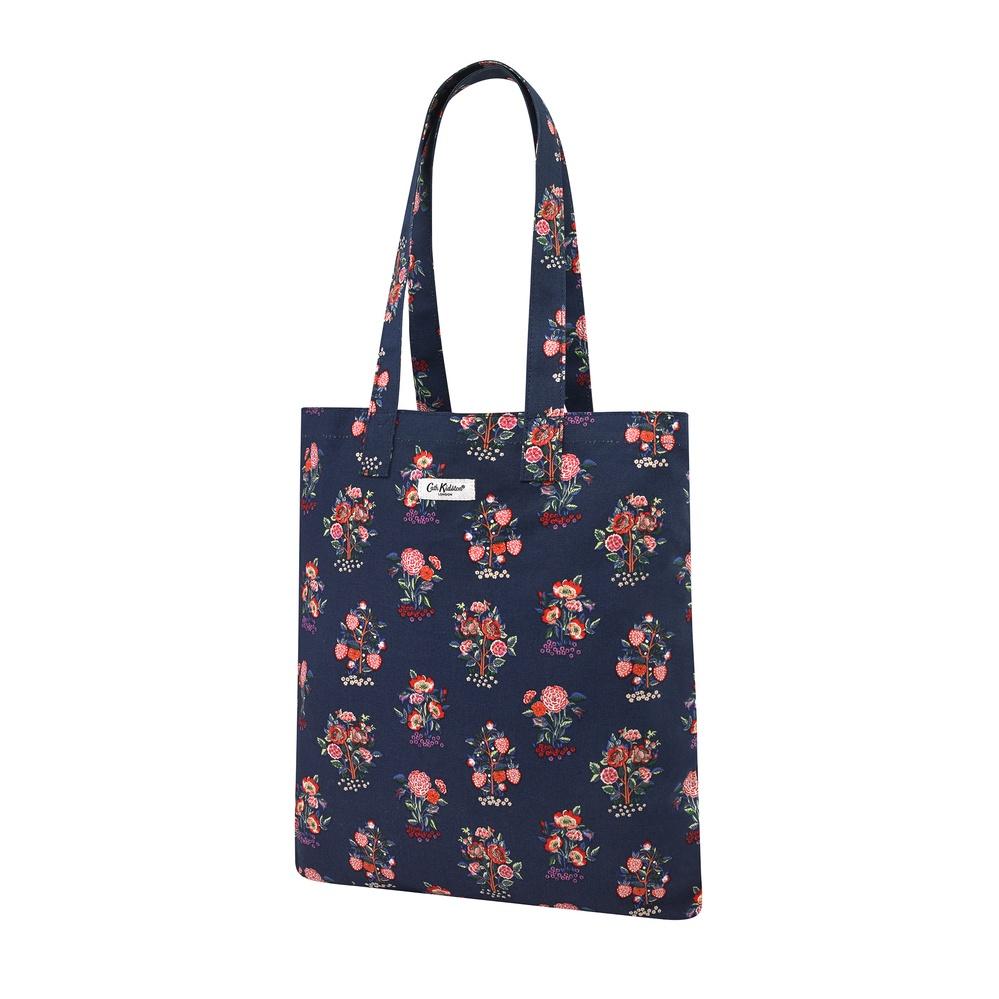 Cath Kidston - Túi đeo vai/Cotton Bookbag - Kingdom Posey - Navy -1041729