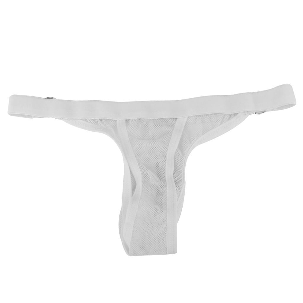 2/pack Mens Stretch Sheer Mesh Briefs Pouch Panties Underwear Lingerie