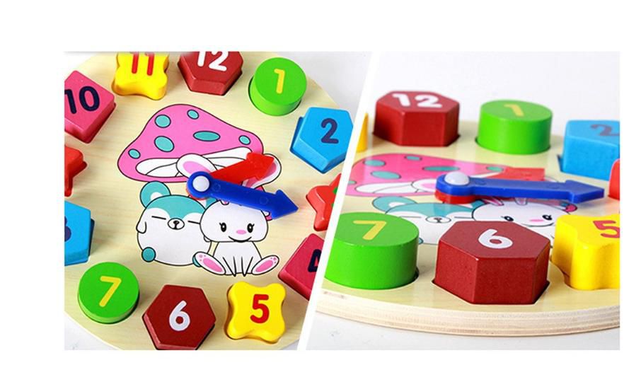 Đồ chơi đồng hồ số - hình khối cho bé