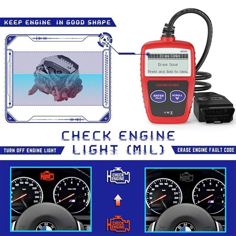 Máy đọc mã ô tô Obd2 Ms309 Công cụ chẩn đoán tự động