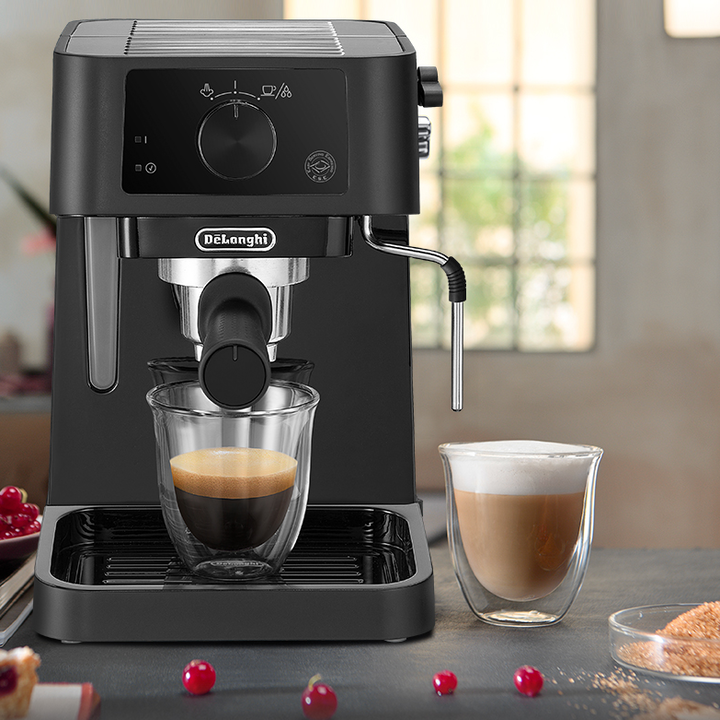 Máy pha cà phê cao cấp thương hiệu Espresso Delonghi EC235.BK - Công suất 1100W - HÀNG NHẬP KHẨU CHÍNH HÃNG