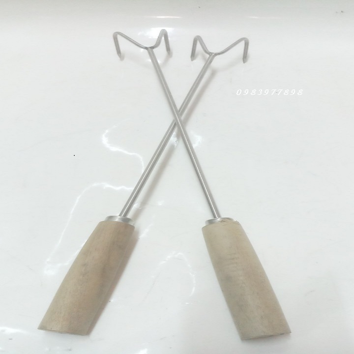 COMBO 2 CÂY MÓC INOX LẤY THỊT TRONG NỒI SÚP,LÒ QUAY RA.
