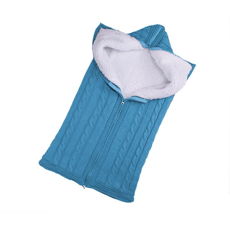 Túi Ngủ Cho Bé Đan Slaapzak Bao Da Mùa Đông Làm Dày Trẻ Em Sleepsack Footmuff Cho Xe Đẩy Dệt Kim Ngủ Tất SƠ SINH Swaddle
