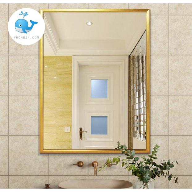 GƯƠNG TREO TƯỜNG VIỀN VÀNG GOLD BẢN NHỎ BL206A