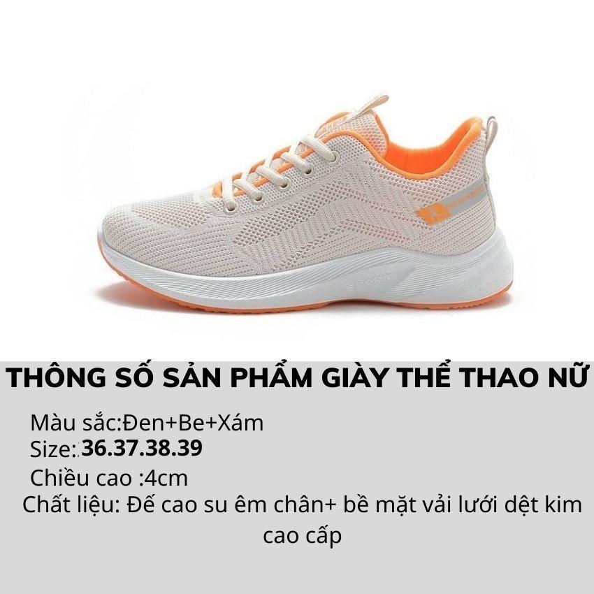 Giày Thể Thao Nữ Sneaker Siêu Nhẹ Chống trượt Mang Đi Làm,Chạy Bộ,Tập gym,Chơi Thể Thao SUNO GTTN14