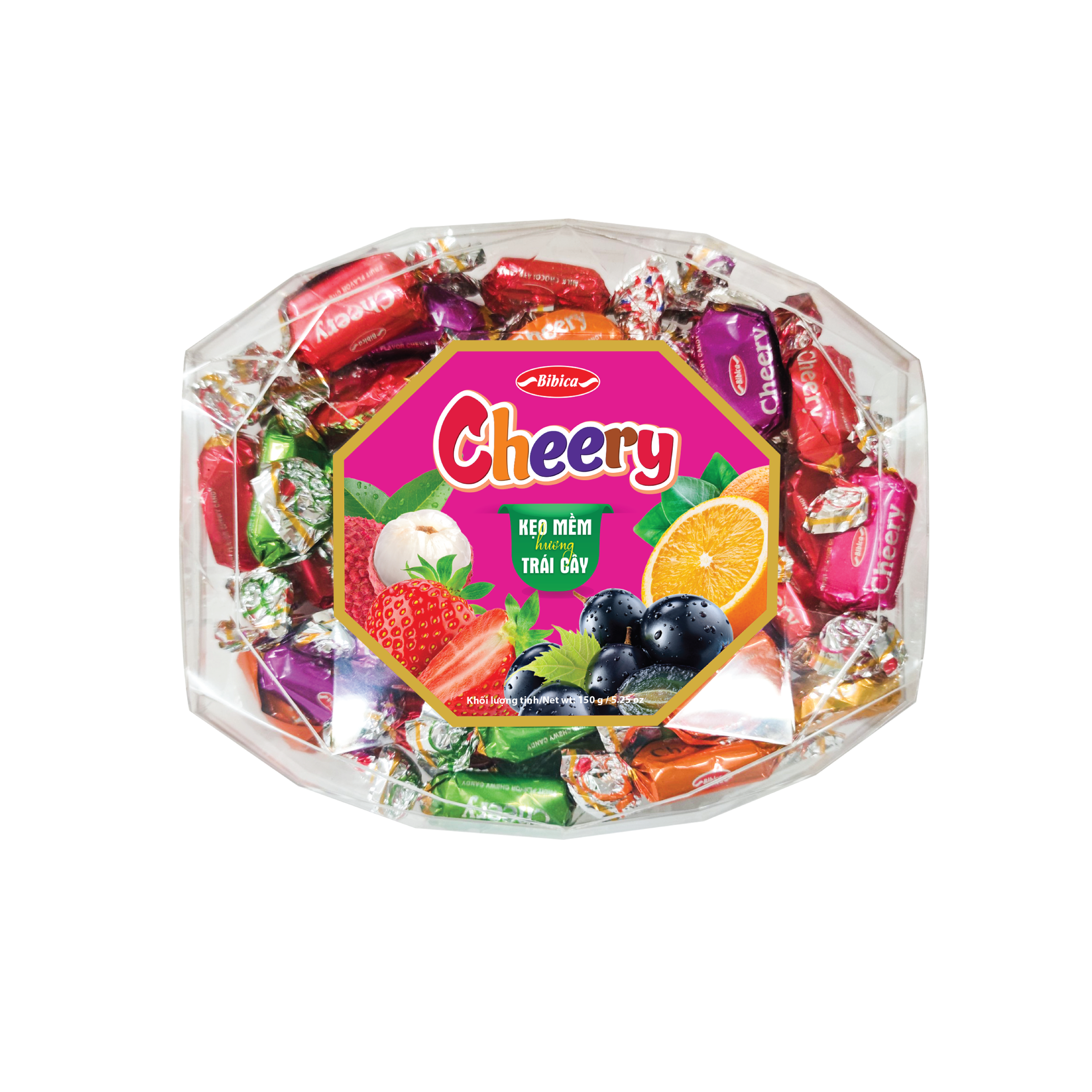 Kẹo Mềm Cheery Kim Cương Bibica 150g