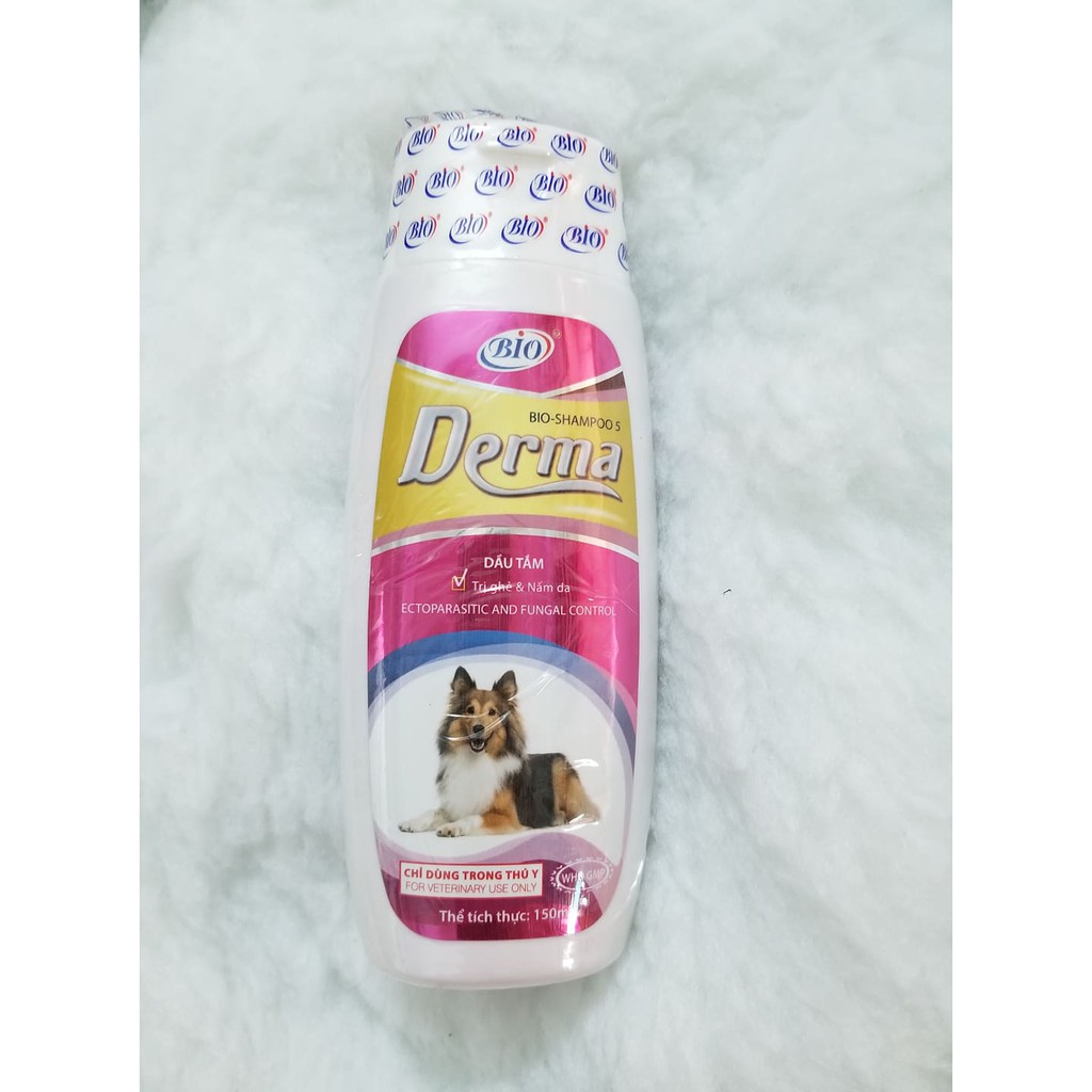 Sữa tắm Derma trị ghẻ nấm cho thú cưng 150ml, chó mèo