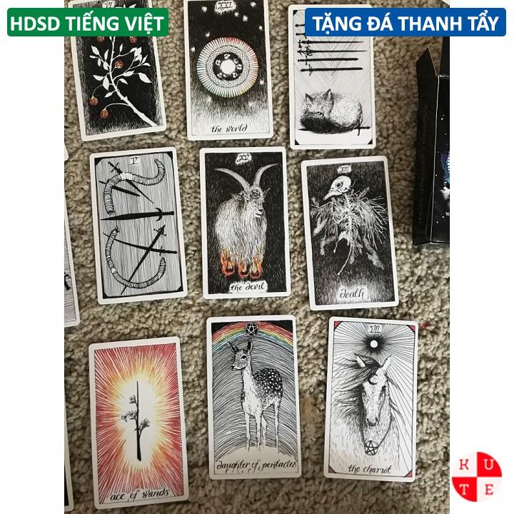 Bộ Bài Tarot The Wild Unknown 78 Lá Bài Tặng Đá Thanh Tẩy Và Hướng Dẫn Tiếng Việt
