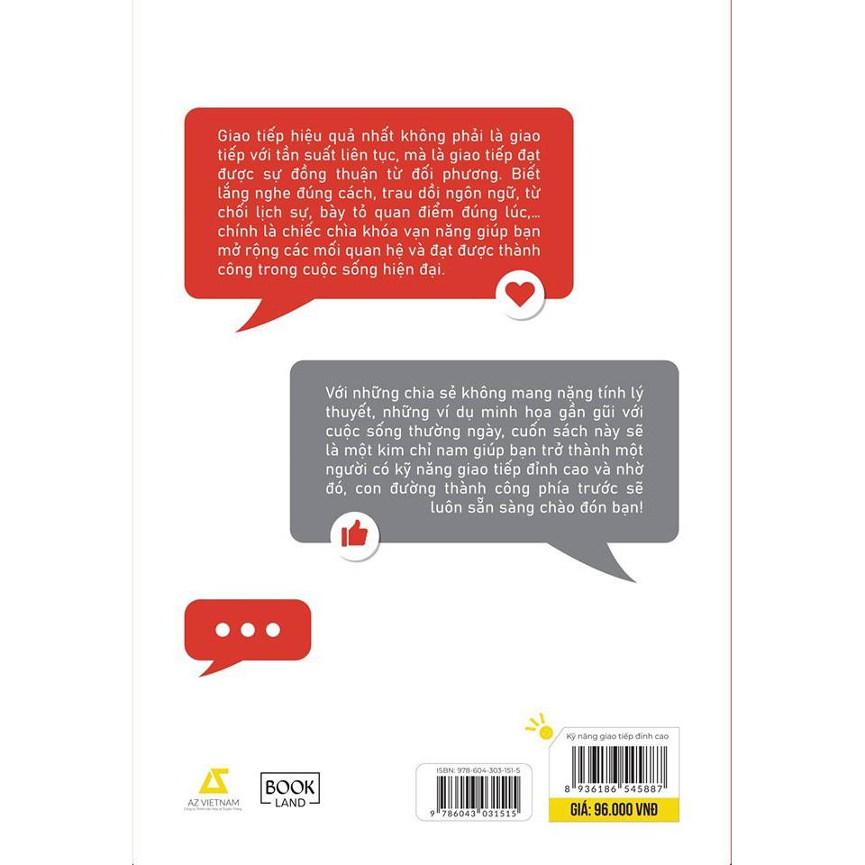 Sách - Kỹ Năng Giao Tiếp Đỉnh Cao - AZbook