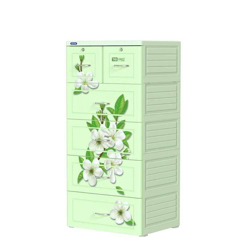 Tủ Nhựa 5 Tầng 6 Ngăn Mina (60 x 48 x 124 cm) Nguyên Thùng Chưa Lắp