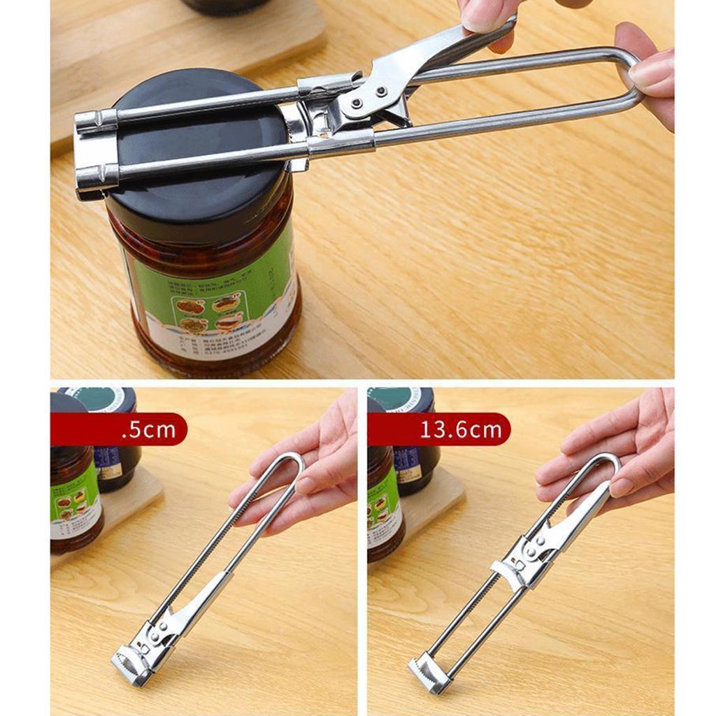 Manual Bottle Opener Adjustable Stainless Steel Jar Opener