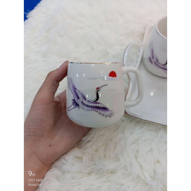 Bộ tách trà khay hình hạc L8-49
