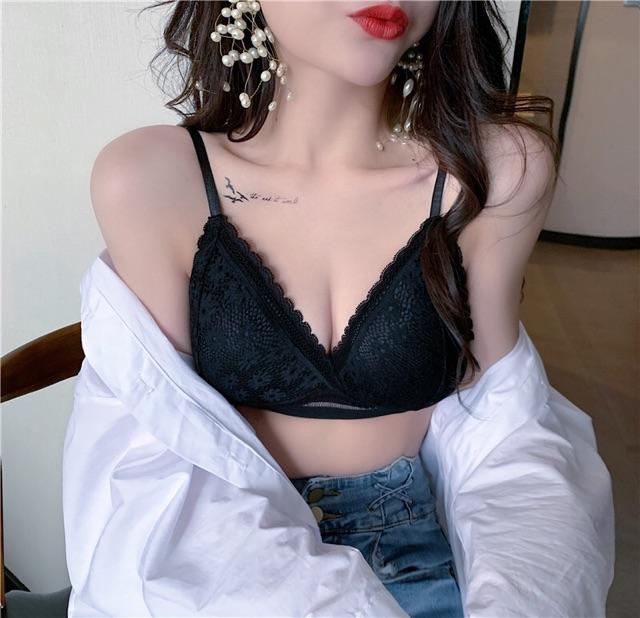 Áo Bra Ren Hoa Mini Mút Mỏng Cài Sau 7338