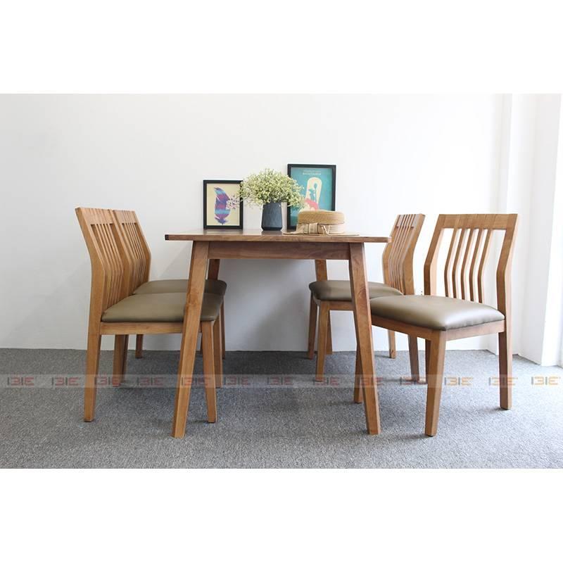Bộ bàn ăn Hanam - Màu tự nhiên - 4 ghế