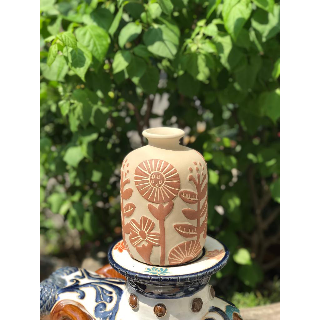 BÌNH HOA GỐM SỨ XUẤT KHẨU TRANG TRÍ DECOR BÌNH CẤM HOA XK26